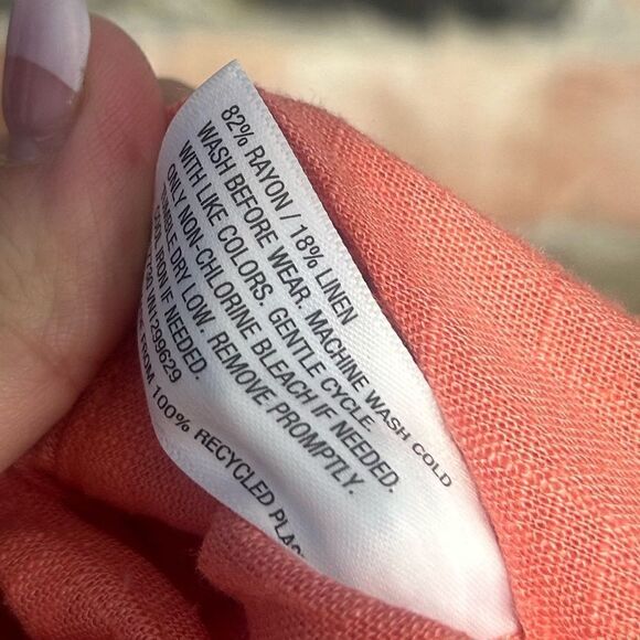 5 for $25š„Art Class Salmon Linen Blend Jumpsuit GirlsāMedium (7-8) - Picture 4 of 5